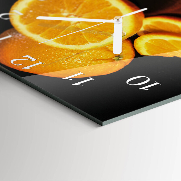 Square wall clock Oranges