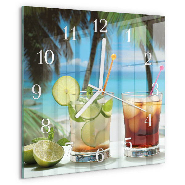 Square wall clock Cocktail