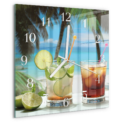 Square wall clock Cocktail