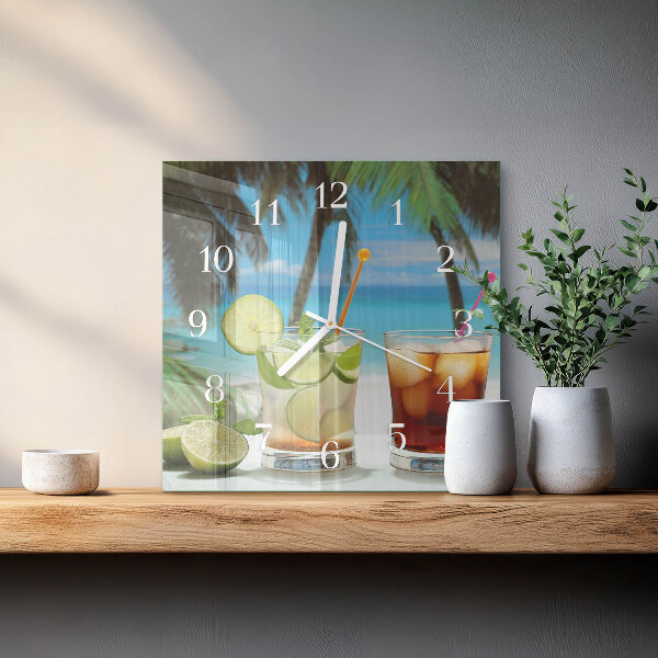 Square wall clock Cocktail