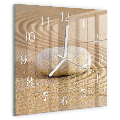 Square wall clock Stone Sand