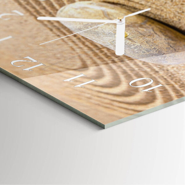 Square wall clock Stone Sand