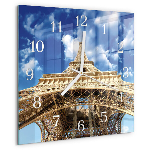 Square wall clock Eiffel Tower