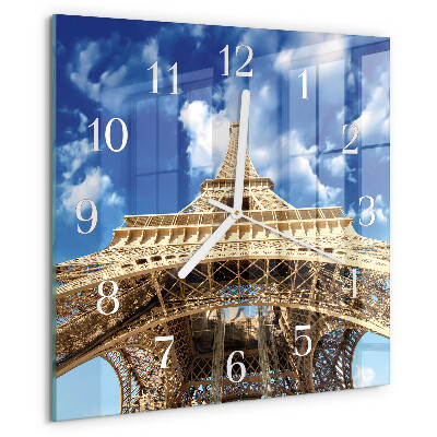 Square wall clock Eiffel Tower