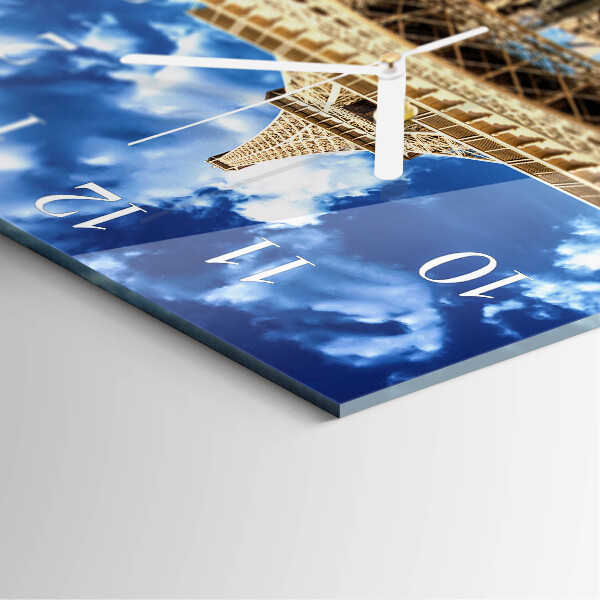 Square wall clock Eiffel Tower