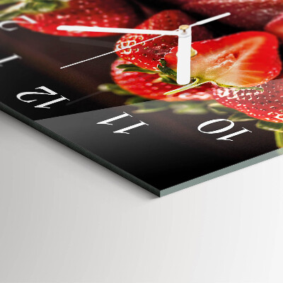 Square wall clock Strawberries