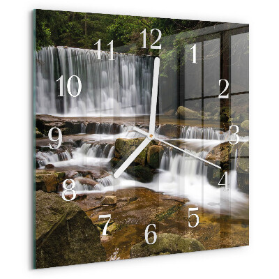 Square wall clock Waterfalls