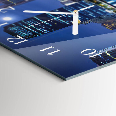 Square wall clock Night on the Town