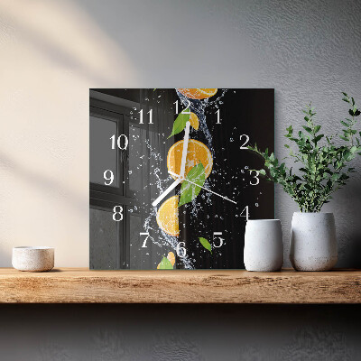 Square wall clock Oranges