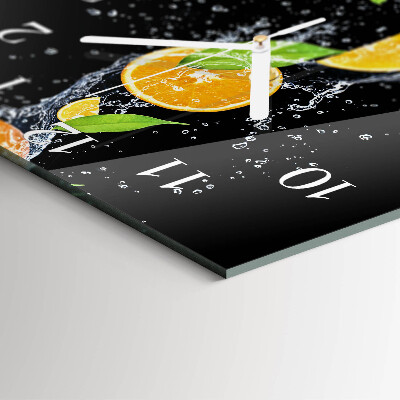 Square wall clock Oranges