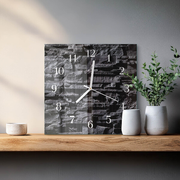 Square wall clock Stones