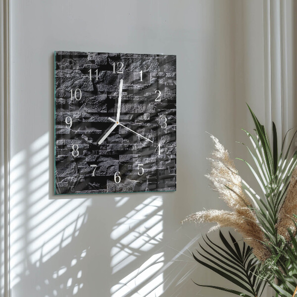 Square wall clock Stones