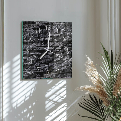 Square wall clock Stones