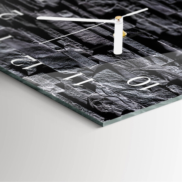 Square wall clock Stones