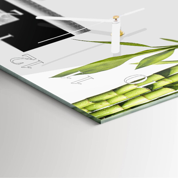 Square wall clock Bamboo