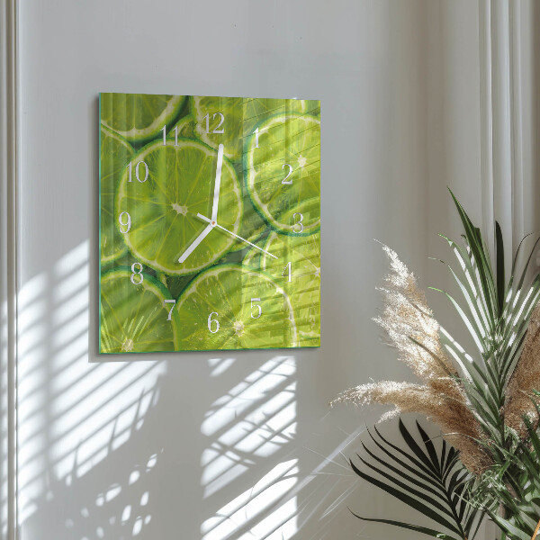 Square wall clock Calcium carbonate