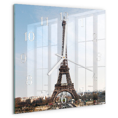 Square wall clock Eiffel Tower