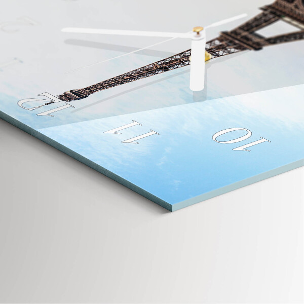 Square wall clock Eiffel Tower