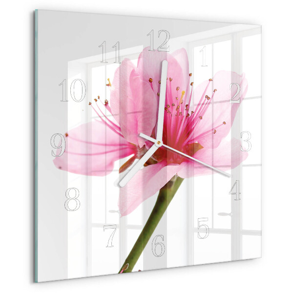Square wall clock Flower