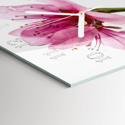 Square wall clock Flower