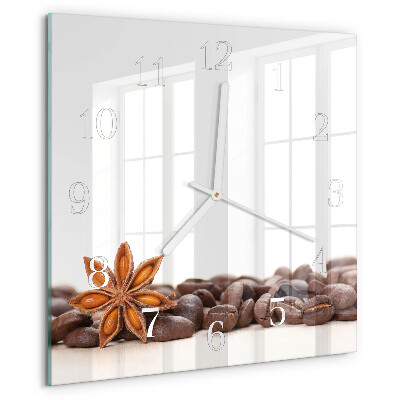 Square wall clock Coffee Beans
