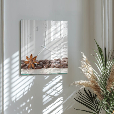 Square wall clock Coffee Beans