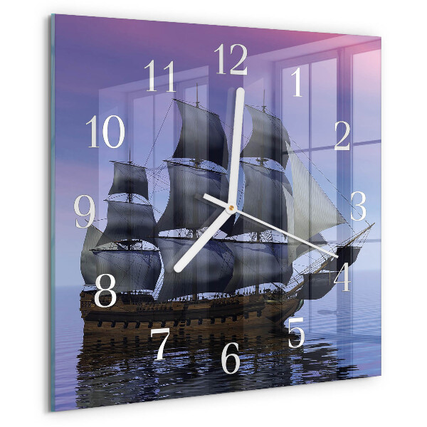 Square wall clock Sailing