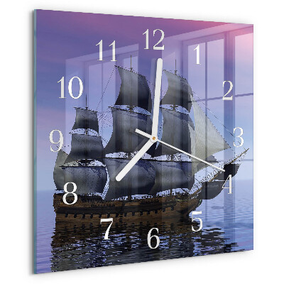 Square wall clock Sailing
