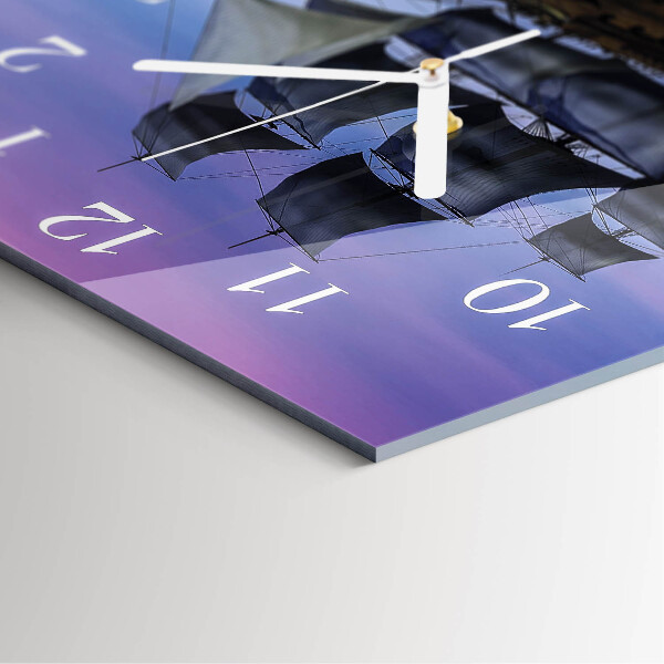 Square wall clock Sailing