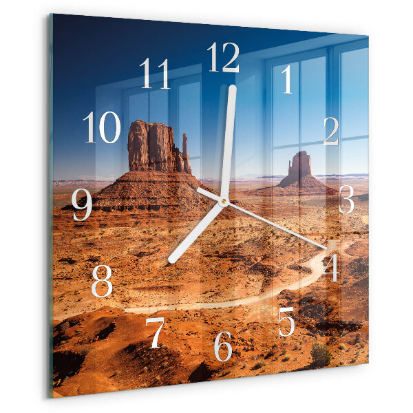 Square wall clock Desert