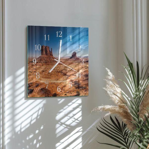 Square wall clock Desert