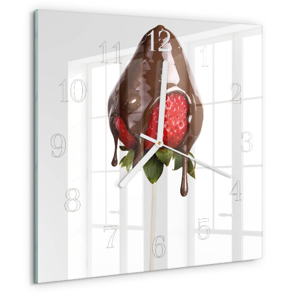 Square wall clock Chocolate