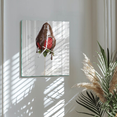 Square wall clock Chocolate