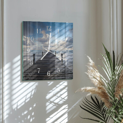 Square wall clock Bridge