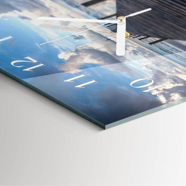 Square wall clock Bridge