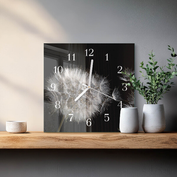 Square wall clock Dandelion
