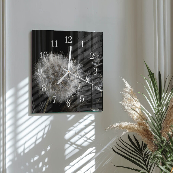 Square wall clock Dandelion