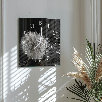 Square wall clock Dandelion