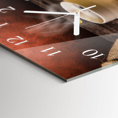 Square wall clock Coffee