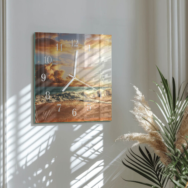 Square wall clock Sand Coast