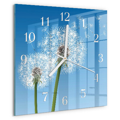 Square wall clock Dandelion