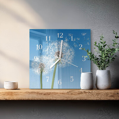 Square wall clock Dandelion