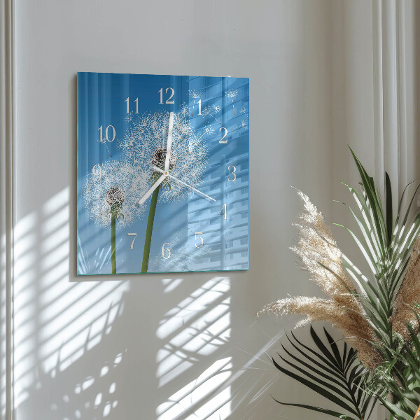 Square wall clock Dandelion