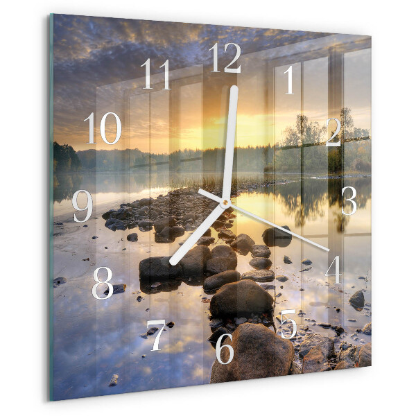 Square wall clock Lake Natura