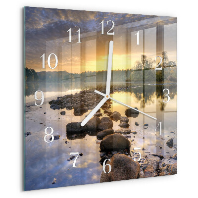 Square wall clock Lake Natura