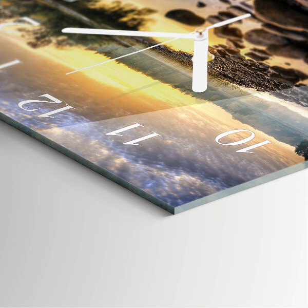 Square wall clock Lake Natura