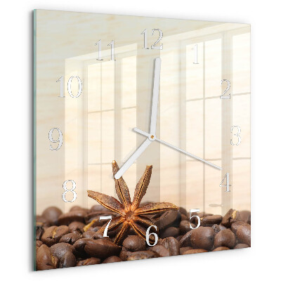 Square wall clock Coffee Beans
