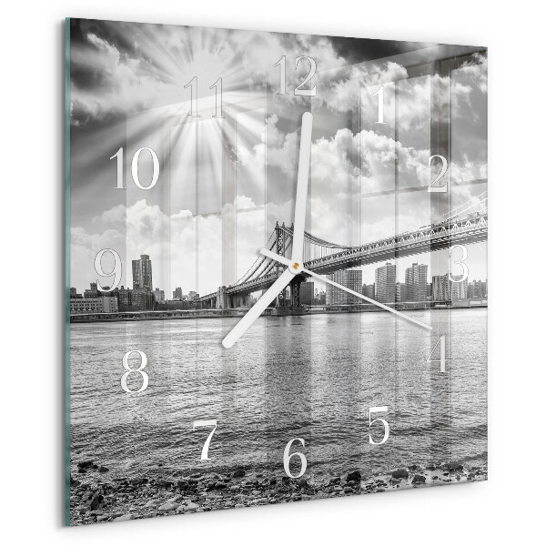 Square wall clock Bridge