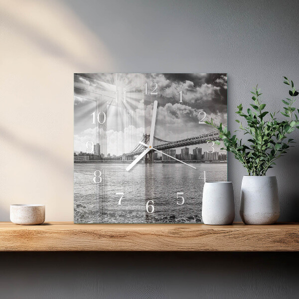 Square wall clock Bridge