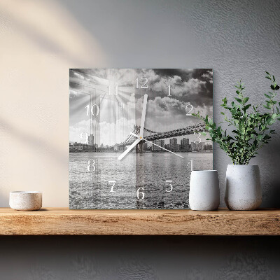 Square wall clock Bridge
